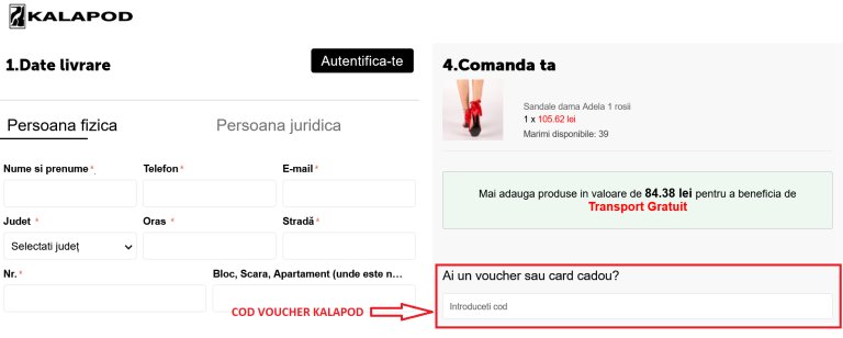 Cum comanzi de la Kalapod si economisesti prin folosirea unui cod voucher