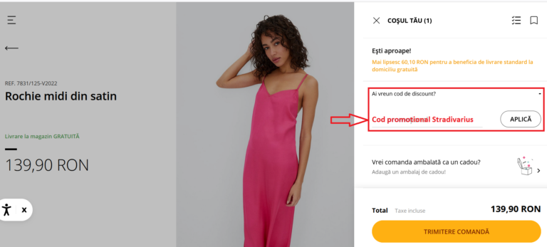 Cum folosesti un cod de discount Stardivarius