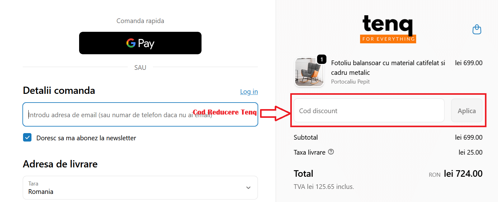 Voucher Tenq: cum îl folosești