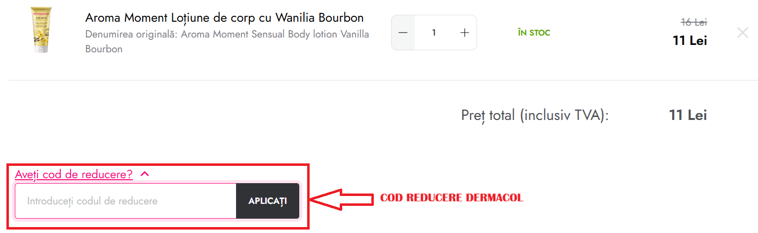 Cum folosesti un cod de reducere Dermacol