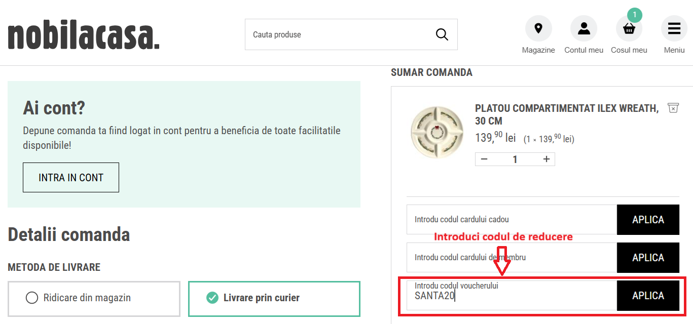 Cod Voucher Nobila Casa verificare