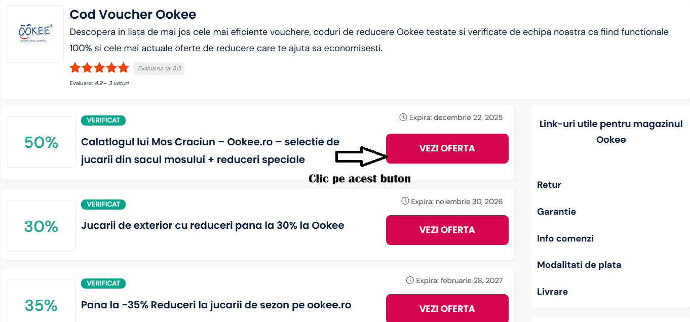 Cum folosesti o oferta Ookee de pe cuponvouucher.ro
