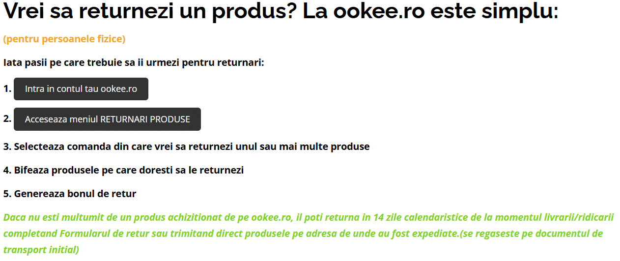 Retur Ookee